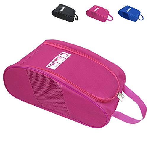Portable Oxford Travel Shoe Tote Bag, Waterproof Shoe Packing Storage Gym Organizer