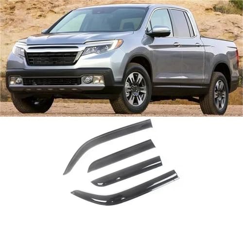 Déflecteurs vent Ridgeline 2006-2021 visière noire protection pluie fenêtre latérale