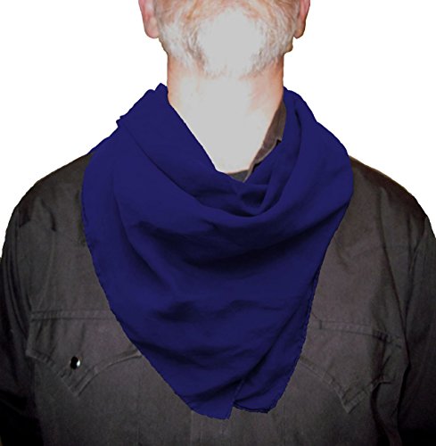 Cowboy Wild Rag Silk Scarf - Royal Blue2