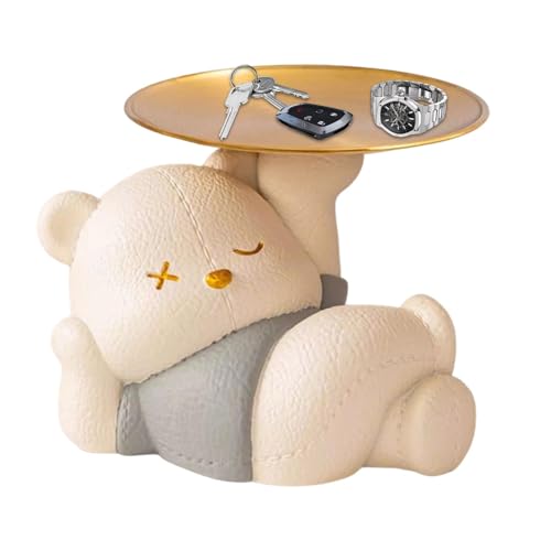 Centro de mesa de oso con plato para regalar en cumpleaños 8