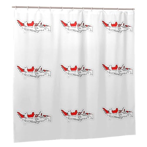 Rideau de douche sans moisissure 183x183 cm, polyester robuste anti-éclaboussure - 3