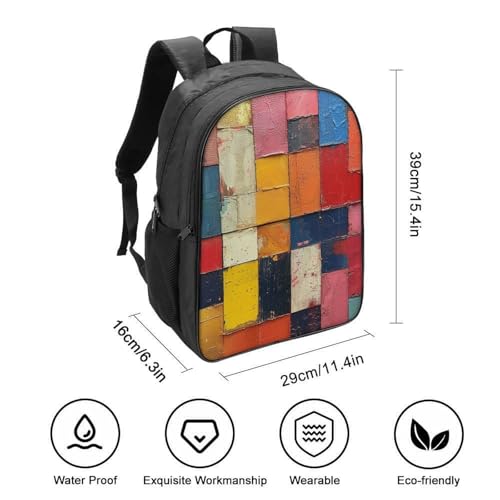 Sac à dos école Colored Building Blocks 40x28x16cm pour enfant - 2