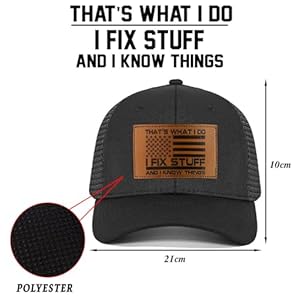 Fathers day hat gifts for dad menhim husband grandpa dad gifts for fathers day ideas birthday 40th 50th 60th 70th 80th i fix stuff dad trucker hat black  urban country home decor