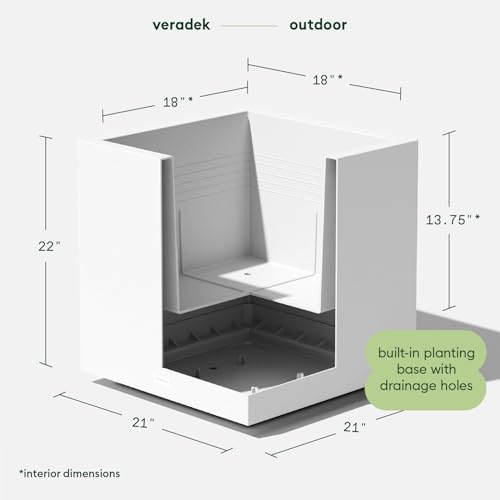 Image of Veradek Block Series Cube Planter - Square Outdoor Planter