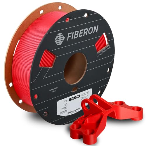 Polymaker Fiberon PET-GF15 Filament Red 1.75mm 1KG High Stiffness