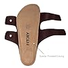 FITORY Mens Sandals, Arch Support Slides with Adjustable Buckle Straps and Cork Footbed for Summer Brownish Yellow Size 10.5 #3