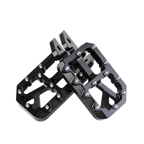 Woodniu Racein Dirt Bike Foot Pegs for Ebike Surron Light Bee X S Color Prickly Peg Motorcycle Aluminum Alloy Pedal for Segway X160 X260/Talaria X3 X4/E Ride PRO SS Black Body with Dazzling Spikes