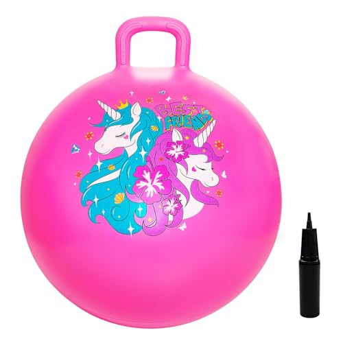 U&C Planet Hüpfball für Kinder Sprungball mit Pumpe 45 cm Hopper Ball...