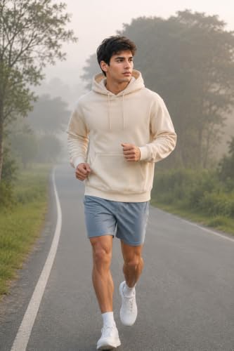 Image of Hoodies for Men | Drawstring Hood, Kangaroo Pocket, Ribbed Hem | Relaxed Fit