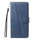 Ufgoszvp Handyhülle für Samsung Galaxy Note8 Hülle Leder, Samsung Galaxy Note8 Lederhülle Handy Hüllen, Modisch Book Flip Kartenfach Handytasche Schutzhülle Tasche für Samsung Galaxy Note8 blau