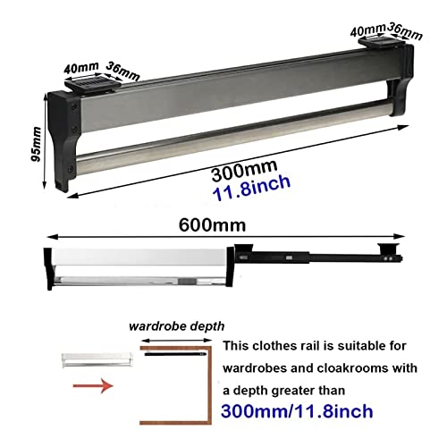 Tringle à vêtements extensible en acier pour résoudre le manque de place - 3
