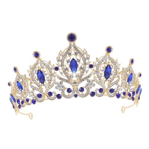 Présent pour femme diadème anniversaire et fêtes cristaux bleus