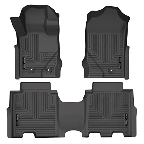 Husky Liners Weatherbeater Series | Front & 2nd Row Floor Liners - Black | 95301 | Fits 2021 Ford Bronco 4-Door