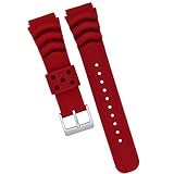 MOD 18mm 20mm 22mm Watch Band - Quick Release - Soft Silicone Replacement Watch Strap - Color Variations - Diver Style - for Men and Women