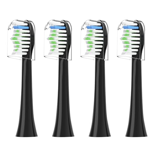 COSLUS DY-108Pro電動歯ブラシ用交換用歯ブラシヘッド、カバー付きソニック電動歯ブラシ(ブラック)（Amazon）