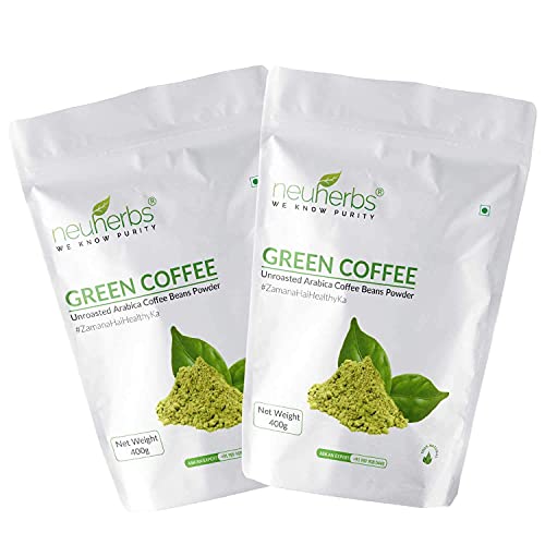 Beleza Neuherbs Unroasted Green Coffee Beans Powder for Weight Loss: 400 G, Pack of 2 Beleza Neuherbs Unroasted Green Coffee Beans Powder for Weight Loss: 400 G, Pack of 2