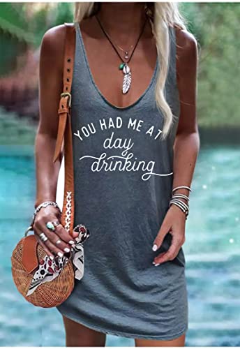 Image of CHUNTIANRAN Mini Dress for Women Swimsuit Coverup Beach Hawaiian Tank Dress | Country Concert Outifts for Women Summer Dress Vacation Outfits