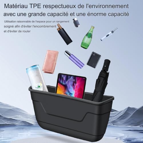 Boîte de rangement multifonctionnelle pour voiture avec poches de rangement