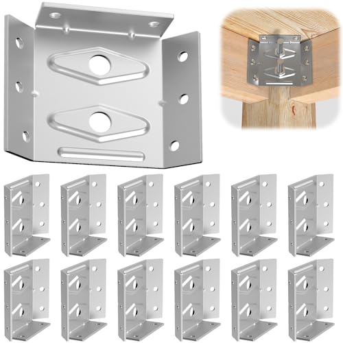 Surface Mount Corner Brackets for Table Legs (12 PCS)