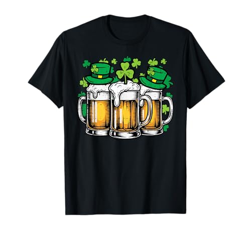 St Patricks Day Beers Funny Irish Pub Saint Paddys Men T-Shirt