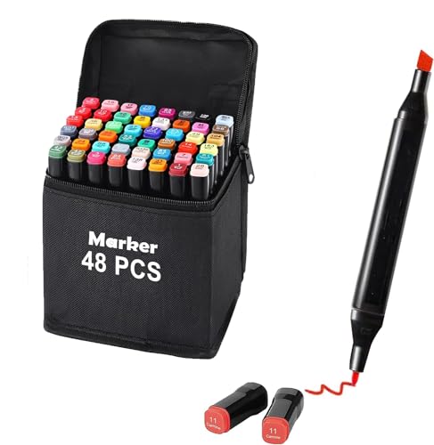 KARP 48Pcs Art Markers for Painting Sketching Calligraphy Drawing - Permanent Colouring Marker Pens for Kids Adult Beginners Art Lovers,Multi-coloured (B0CKF95HZN) Amazon Price History, Amazon Price Tracker
