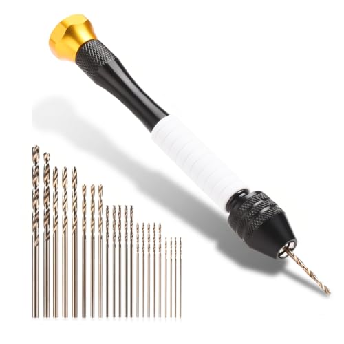 Pin Vise Hand Drill with 22 Micro Bits Set