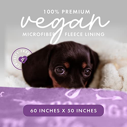 Easyfluffy Get Well Gift For Women & Men - Super Soft Hug Blanket With Inspirational Words - Healing Blanket Care Package Comforting Gift For Cancer Patients & Others At Hard Times - 50"X60", Purple #TOP5