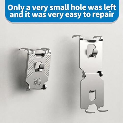 Image of 25 40 65 LB Picture Hangers Claw for Drywall Heavy Duty No Damage | 25 Picture Hanging Hooks Tool Free Sawtooth Wire Ring Kit Wall Hanger for Room Office Mirror Photo Poster Frame Decor