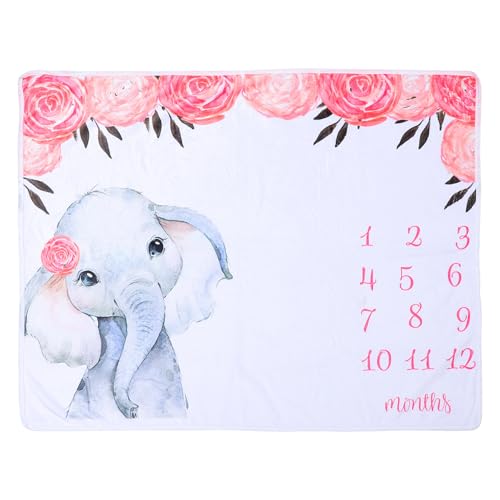 TOYANDONA Couverture Bébé Impression Numérique pour Photographie en Flanelle Tapis Mois Créatif Accessoire Doux pour Garçons pour Baptême ou Liste de Naissance