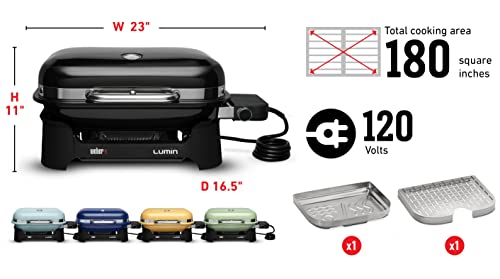 Weber Lumin Compact Electric Grill Black by Weber - Image 4