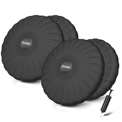 Image of kisnbld Wobble Cushion, Balance Disc with Pump, Core & Posture Training | Extra-thick Non-slip Wiggle Seat for Sensory Kids improve balance, core strength and posture(Each 13.5in /34cm)