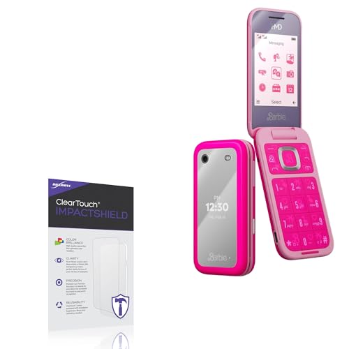 BoxWave Screen Protector Compatible with HMD Barbie - ClearTouch ImpactShield (2-Pack), Impenetrable Screen Protector Flexible Film