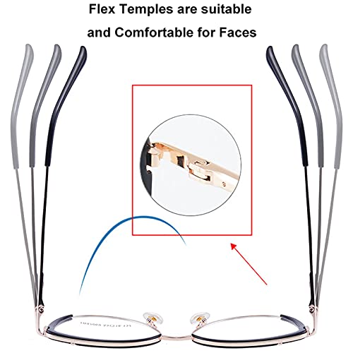 Image of Cat Eye Blue Light Blocking Glasses Women TR90 Lightweight Computer Eyeglasses Anti blue-ray Eyewear