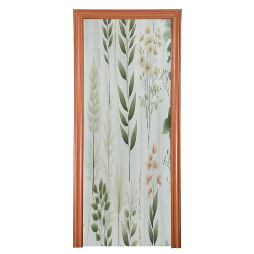 FLildon Nature Leaves Door Cover Decoration, Party Accessory Porch Decor for Festive Ornament Room Door Covers 32 x 79 Inch