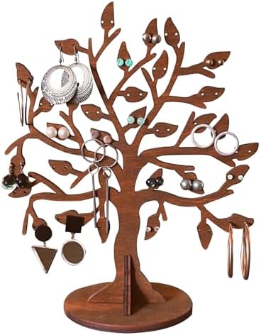Forma de Árbol Organizador Pendientes, Organizador Joyas de Mader...