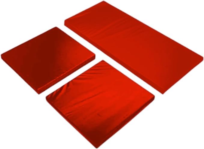 Luxe & Komfort 3 piece Garden Rattan Replacement Cushion Set 94 x 43 x 5 CM & 47 x 43 x 5 CM | Polyester PU Waterproof Out-door Garden Cushion Set (Red)