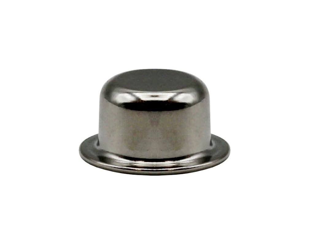 ELY2453 - Remates de acero de níquel pulido, 1/2 pulgada de alto, roscados 1/4-27 para soporte de pantalla de lámpara, tapas de arpa, paquete de 6, ideal para reparación de lámparas y 4