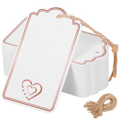 60Pcs Handwritten Gift Labels for Handwritten Customization on Gifts and Party Supplies with Elegant Gold Design Blanked Gift La