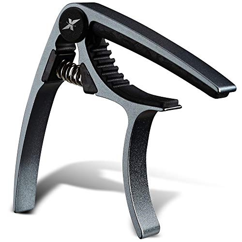 GUITARX X1 Capo for Acoustic Guitar, Electric Guitar Capo - Also For Bass, Ukulele, Banjo and Mandolin - #1 Brand Among Guitar Capos - Aluminum Alloy, Metal Blue