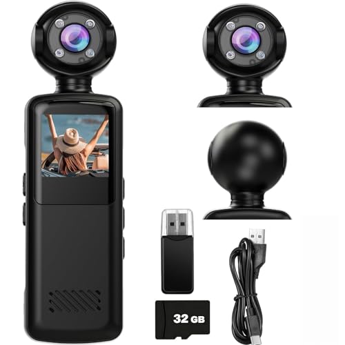 1080P�t��HD�A�N�V�����J�����A�i�C�g�r�W�����@�\�t���A180°��]�����Y�A�~�j�{�f�B�J�����AVlog�B�e�A���s�A�T�C�N�����O�A�o�C�N�p