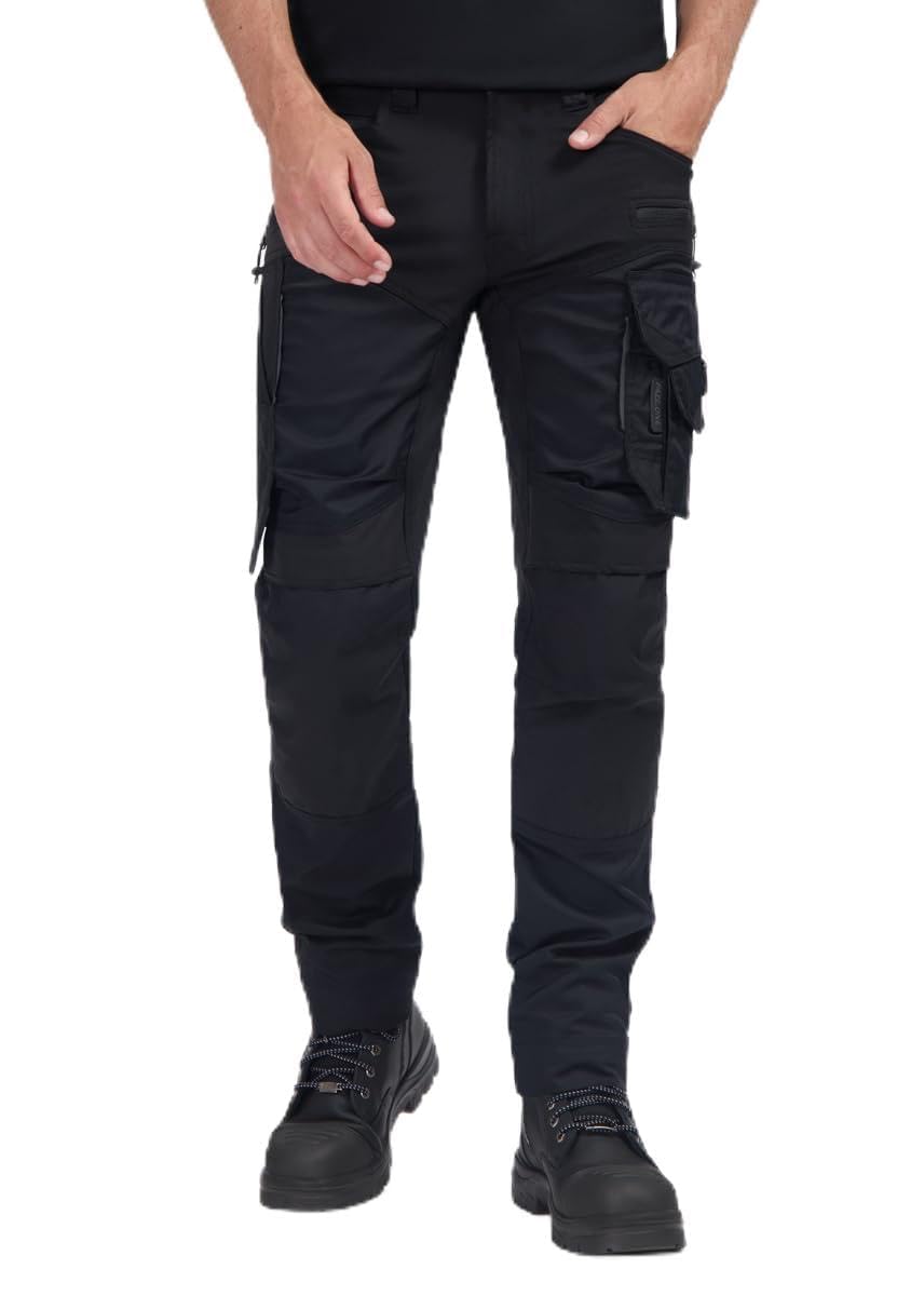 Faze.One Glaston 4K Arbeitshose für Herren | Stretch-Arbeitshose mit Kniepolstern | Robuste Workwear für Profis | Baumwoll-Polyester-Gewebe mit 4-Wege-Stretch-Paneelen