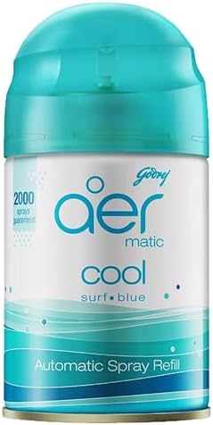 Godrej aer Matic Automatic Room Fresheners Refill Pack | Cool Surf Blue | 2000 Sprays Guaranteed | Lasts up to 60 days (210ml)