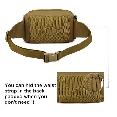 Riñonera multifuncional militar impermeable con bolsillo para botella 4