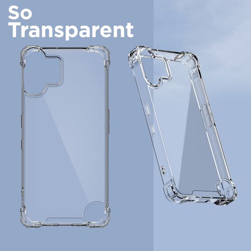 Image of Amazon Basics Back Cover for CMF Phone 2 Pro 5G PC + TPU Clear Transparent Raised Edges Shockproof Protective Phone Bumper Case(Transparent)