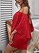 Sidefeel Womens Red Dresses Off Shoulder Ruffles Night Club Bodycon Mini Dress Medium