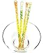 studioTica Citrus Sunshine (Paradise Collection) - 7.25 inch handmade glass stirrer - Set of 4 sticks - Perfect for cocktail and coffee mugs. Includes gift box