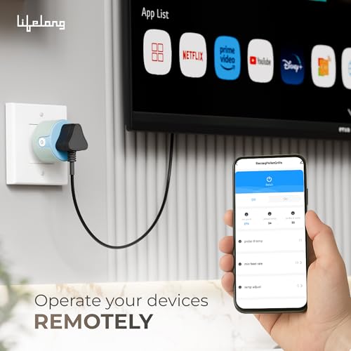 Image of Lifelong Electronics 10A WiFi Smart Power Plug for Home Automation | With App Control, Timer, Voice Control, Scheduling | Smart Plugs Gadget | Electrical Switch Socket | Compatible with Alexa & Google