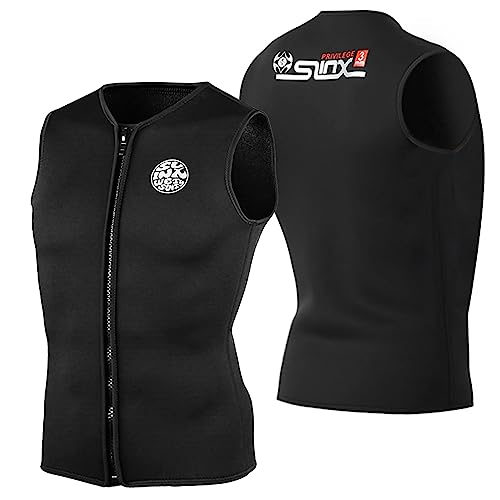 clhjinruoliu Men's Wetsuit Tops 3MM Neoprene Vest with Front Zipper Diving Vest for Swimming, Diving, Surfing Canoeing Water Sports,4XL