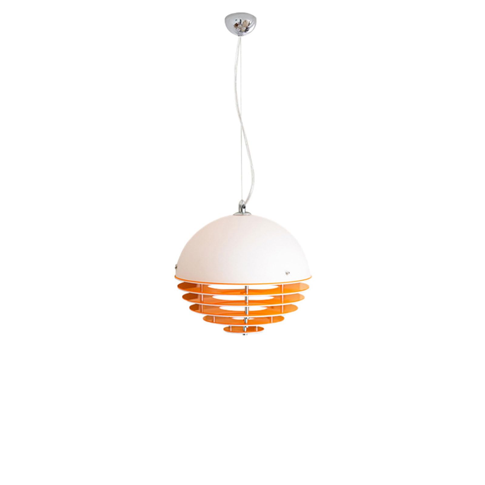 Rszcsmo Multicolor 11.81In Hemispherical Pendant Light Modern Orange Multi-Layer Acrylic Bedroom Hanging Lamp For Dining Room, Balcony, Study Lighting Fixture