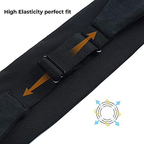 Fasce sportive Fascia antisudore Fasce sportive Elastiche Yoga Palestra Corsa Ciclismo Fasce per la testa Sciarpa regolabile Fascia per capelli Fascia per il sudore Uomo Donna (grigio) (nero)